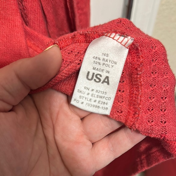 Fresh Produce Red Cardigan Sweater - Picture 4 of 5